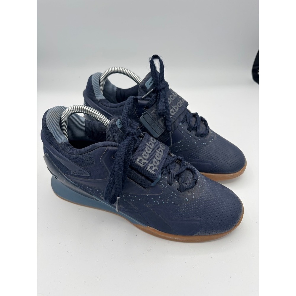 Reebok Legacy Lifter II Mens 7.5 Vector Navy Blue Gum Weightlifting Shoes H02850